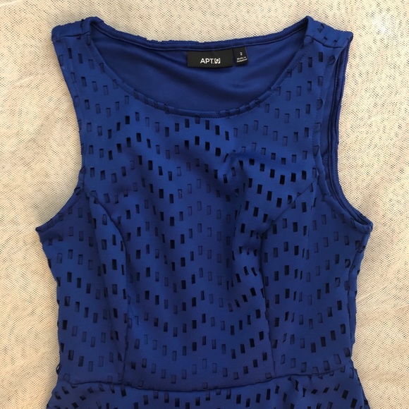 Apt. 9 Dresses & Skirts - Apt 9 Blue Jersey Sleeveless Flare Dress